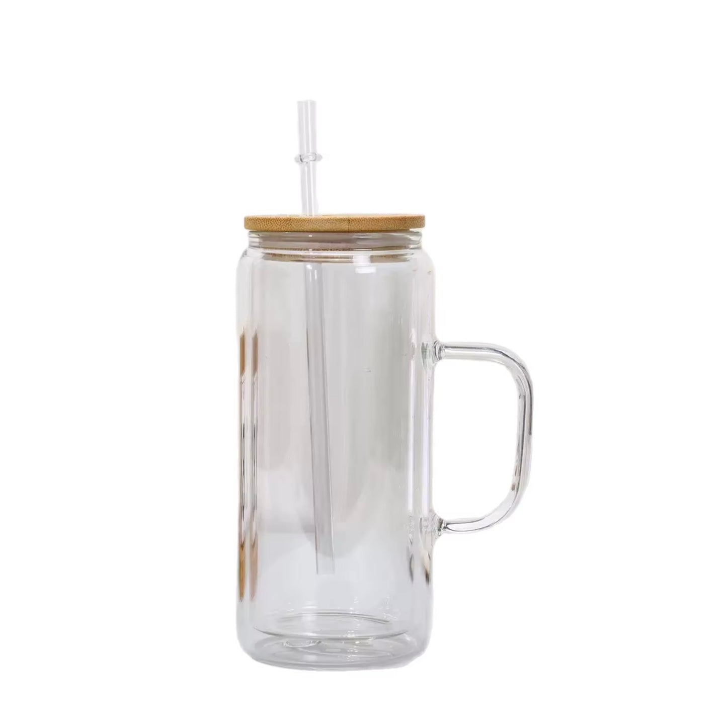 20oz GLASS SNOWGLOBE TUMBLER WITH HANDLE